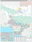 Los Angeles Wall Map Premium Style